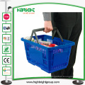 Plastic Supermarket Shopping Baskets with Handle